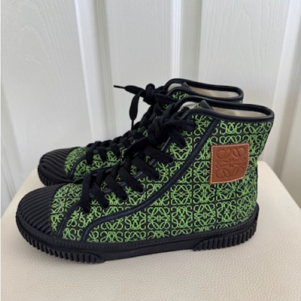 Loewe Green and Black Contemporary Sneakers - Picture 8 of 8